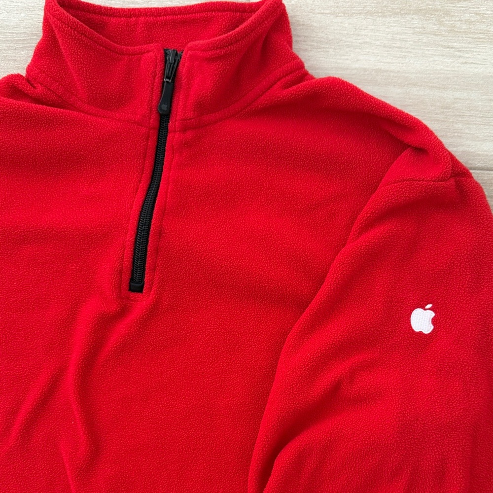 Red Quarter-Zip Pullover - image 2